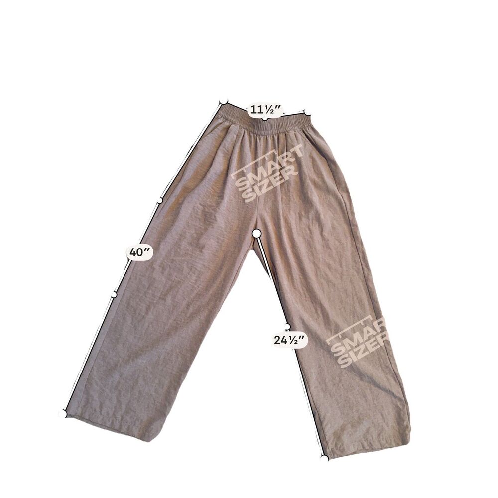 Womens Wide Leg Pants Brown Soft Flowy Pull On Pockets Brown Lagenlook Sm